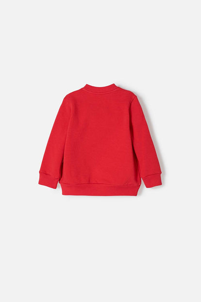 POLERON MINNIE MOUSE CERRADO ROJO PARA BEBÉ NIÑA