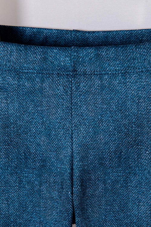 CONJUNTO DE STITCH CON CAMISETA BLANCO Y AZUL PARA NIÑA 2T A 5T