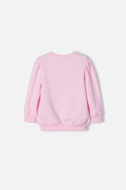 POLERON DE STITCH ROSADO CLARO CERRADO PARA NIÑA 2T A 5T