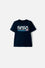 POLERA NASA MANGA CORTA AZUL OSCURO PARA NIÑO 2T A 5T
