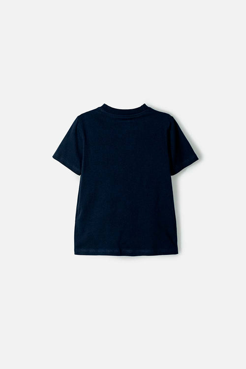 POLERA NASA MANGA CORTA AZUL OSCURO PARA NIÑO 2T A 5T