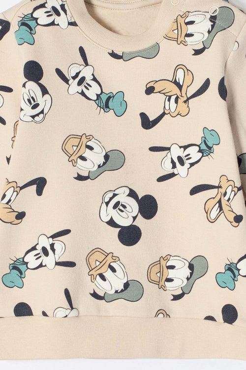 CONJUNTO DE MICKEY MOUSE CAQUI PARA BEBÉ NIÑO