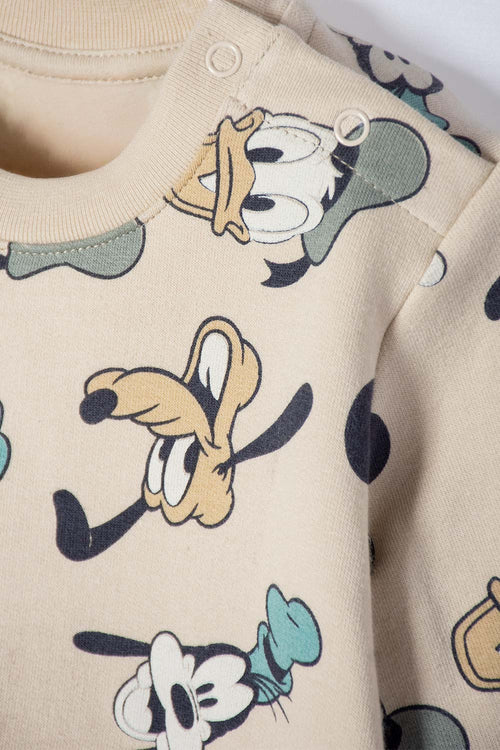 CONJUNTO DE MICKEY MOUSE CAQUI PARA BEBÉ NIÑO