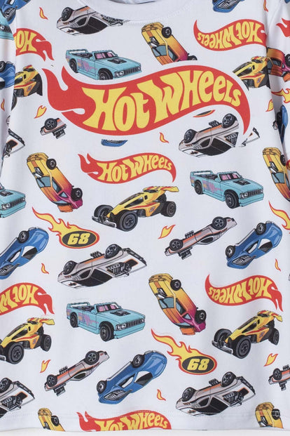 POLERA HOT WHEELS MANGA CORTA MULTICOLOR PARA NIÑO 2T A 6T