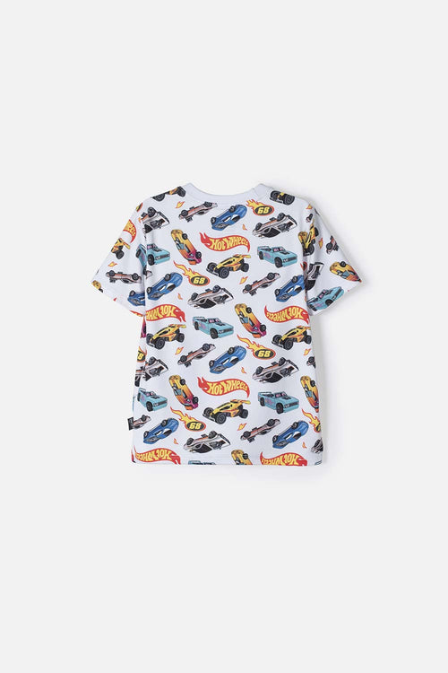 POLERA HOT WHEELS MANGA CORTA MULTICOLOR PARA NIÑO 2T A 6T