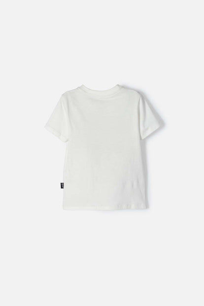 POLERA HOT WHEELS MANGA CORTA MARFIL PARA NIÑO 2T A 6T