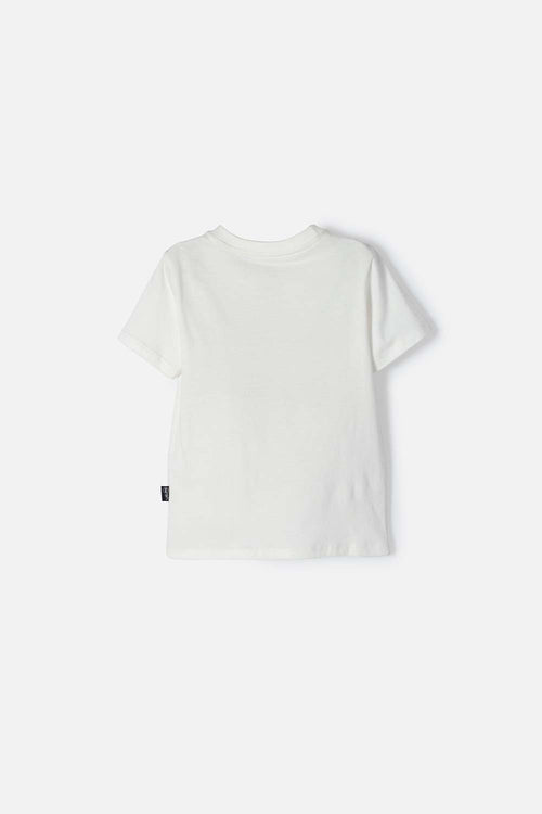 POLERA HOT WHEELS MANGA CORTA MARFIL PARA NIÑO 2T A 6T