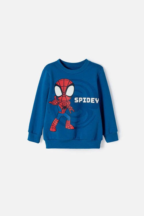 POLERON DE SPIDER-MAN CERRADO AZUL PARA NIÑO 2T A 6T