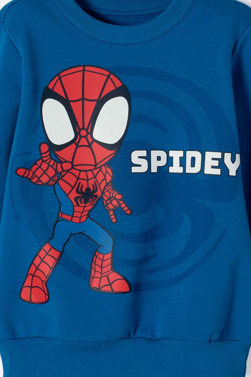 POLERON DE SPIDER-MAN CERRADO AZUL PARA NIÑO 2T A 6T