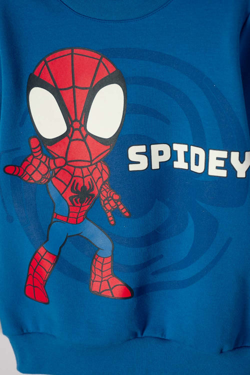 POLERON DE SPIDER-MAN CERRADO AZUL PARA NIÑO 2T A 6T