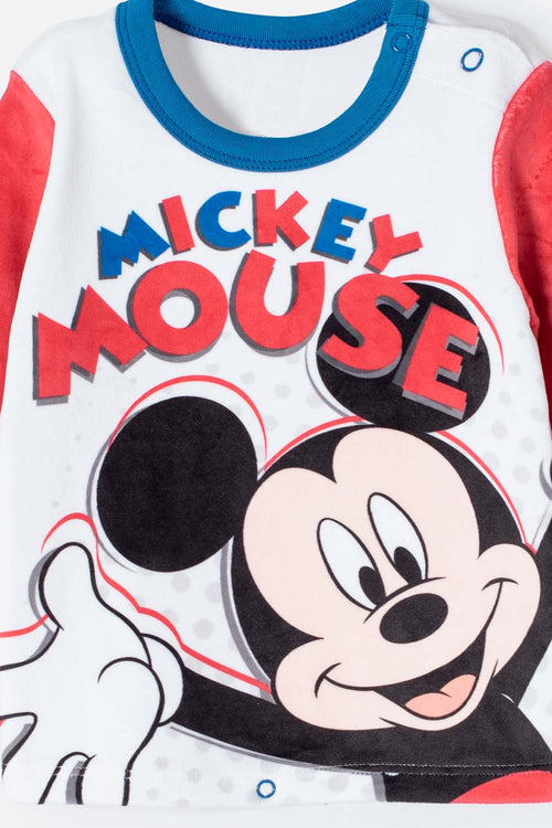 PIJAMA DE MICKEY MOUSE CON PANTALÓN LARGO MULTICOLOR PARA BEBE NIÑO