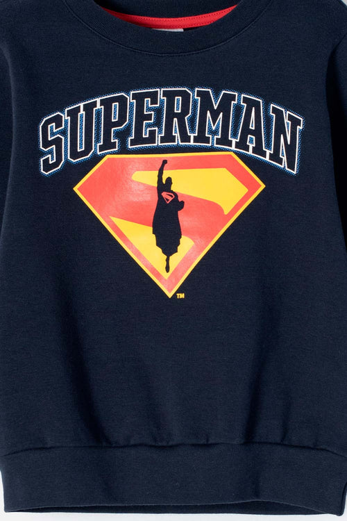 POLERON DE SUPERMAN CERRADO AZUL PARA NIÑO 2T A 5T