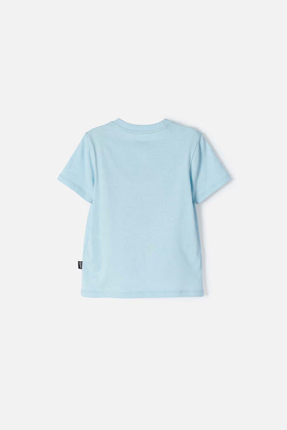 POLERA DE SUPERMAN MANGA CORTA AZUL PARA NIÑO 2T A 5T