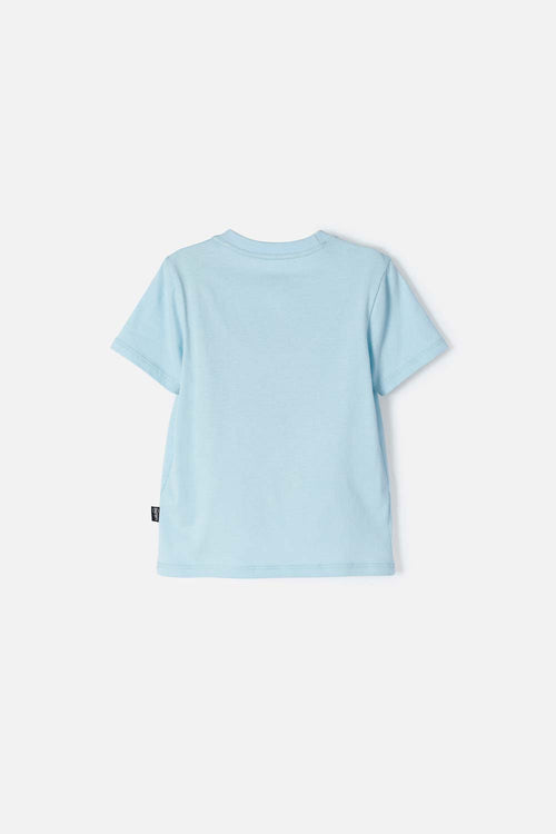 POLERA DE SUPERMAN MANGA CORTA AZUL PARA NIÑO 2T A 5T