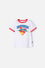 POLERA DE SUPERMAN MANGA CORTA BLANCO Y ROJO PARA NIÑO 2T A 5T
