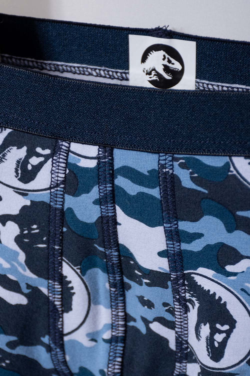 PACK X2 BOXER DE JURASSIC WORLD AZUL Y GRIS PARA NIÑO 2T A 5T