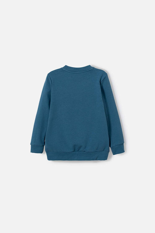 POLERON DE JURASSIC WORLD AZUL DE DISEÑO CERRADO PARA NIÑO 2T A 5T