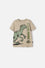 POLERA DE JURASSIC WORLD VERDE ESTAMPADA EN FRENTE PARA NIÑO 2T A 5T