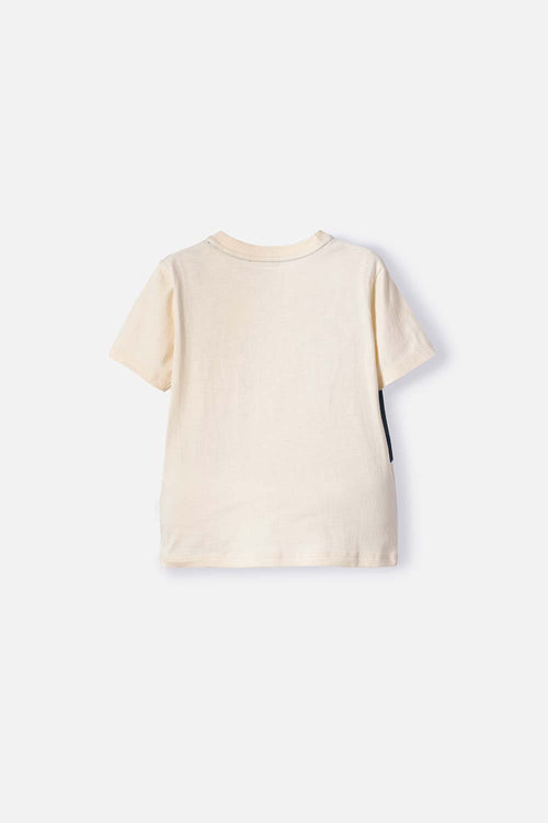 POLERA DE MICKEY MOUSE MARFIL OSCURO MANGA LARGA PARA NIÑO 2T A 5T