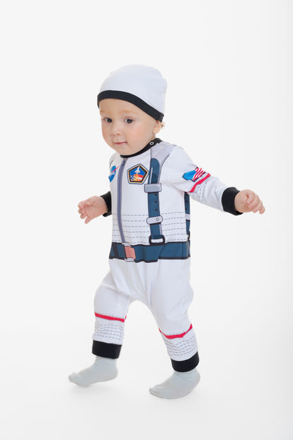 PIJAMA DE LA NASA MANGA LARGA BLANCO PARA BEBÉ NIÑO