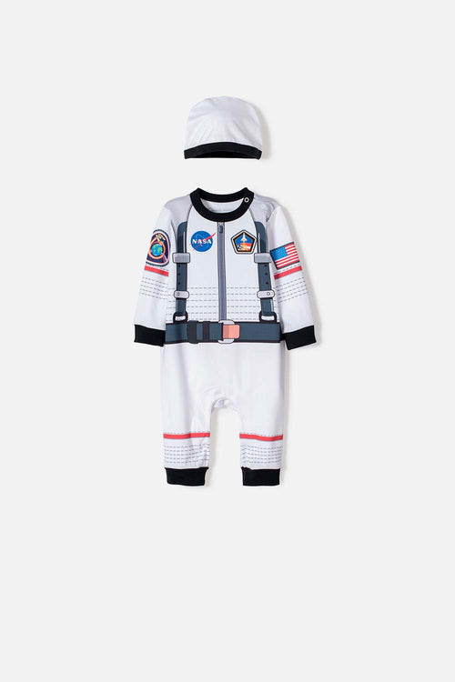 PIJAMA DE LA NASA MANGA LARGA BLANCO PARA BEBÉ NIÑO