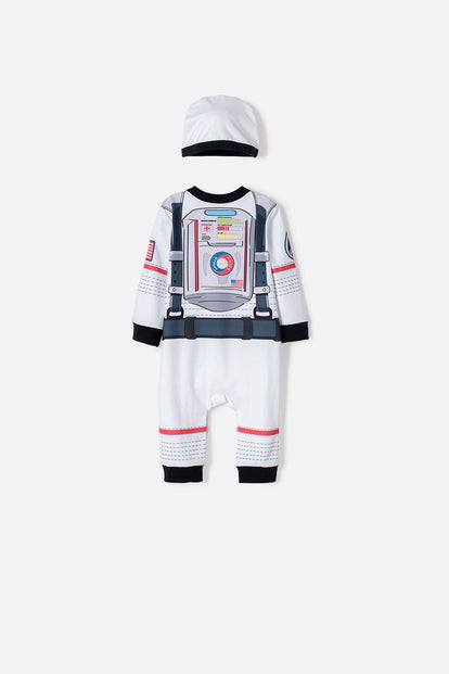 PIJAMA DE LA NASA MANGA LARGA BLANCO PARA BEBÉ NIÑO