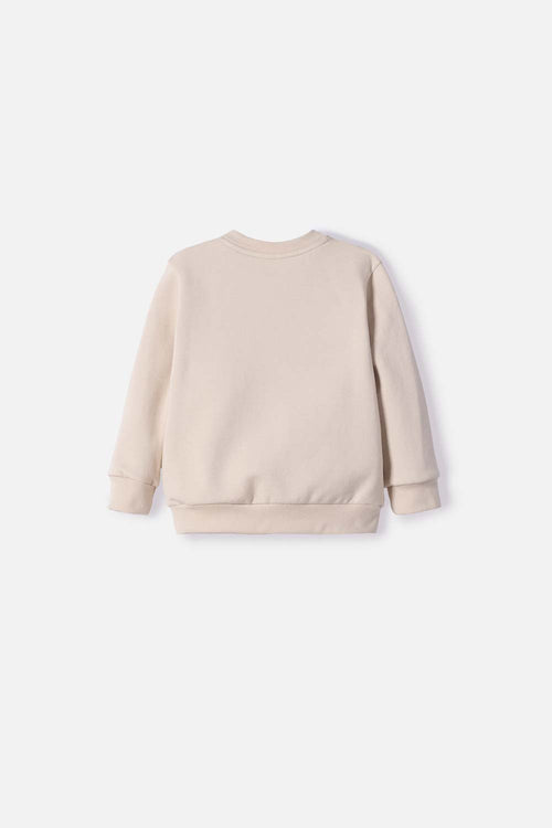 POLERON DE MICKEY MOUSE CAQUI ESTAMPADO EN FRENTE PARA BEBÉ NIÑO