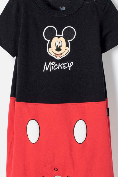 ENTERIZO DE MICKEY MOUSE CON BROCHES MULTICOLOR PARA BEBÉ NIÑO