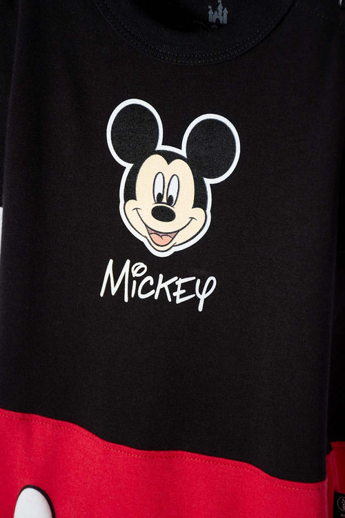 ENTERIZO DE MICKEY MOUSE CON BROCHES MULTICOLOR PARA BEBÉ NIÑO