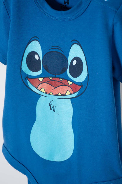 BODY DE STITCH CON GORRO AZUL PARA BEBÉ NIÑO