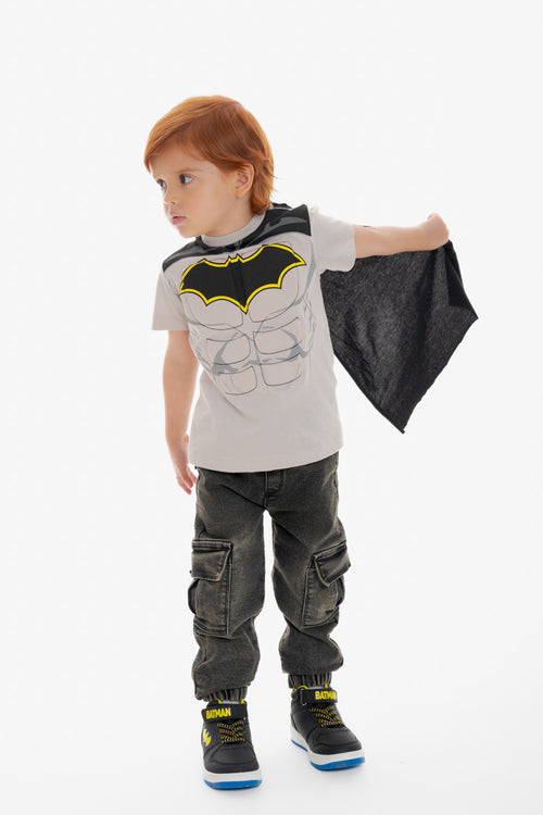 POLERA DE BATMAN CON CAPA MULTICOLOR PARA 2T A 5T