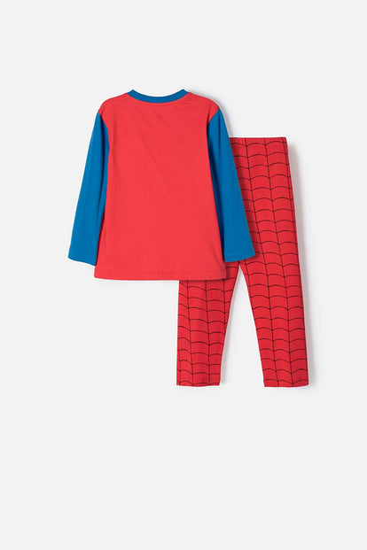 PIJAMA DE SPIDERMAN CON PANTALÓN LARGO ROJO PARA NIÑO 2T A 5T