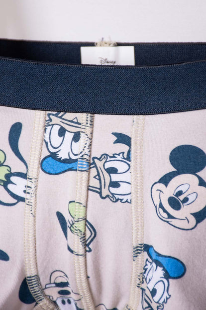 PACK X2 BÓXER DE MICKEY MOUSE BLANCO Y MARFIL OSCURO PARA NIÑO 2T A 5T