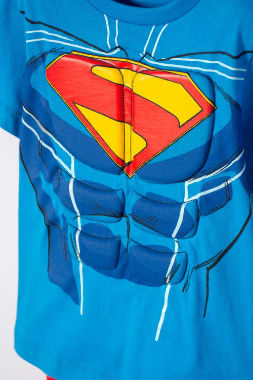 POLERA DE SUPERMAN CON CAPA MULTICOLOR PARA NIÑO 2T A 5T
