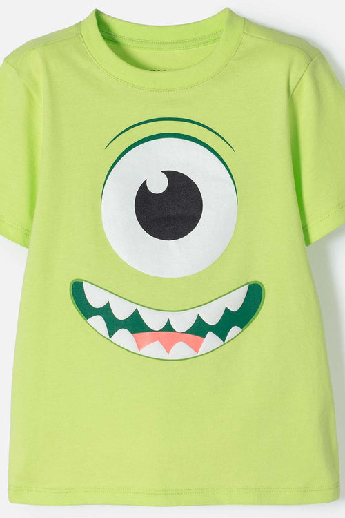 POLERA DE MONSTER UNIVERSITY MANGA CORTA VERDE PARA NIÑO 2T A 5T