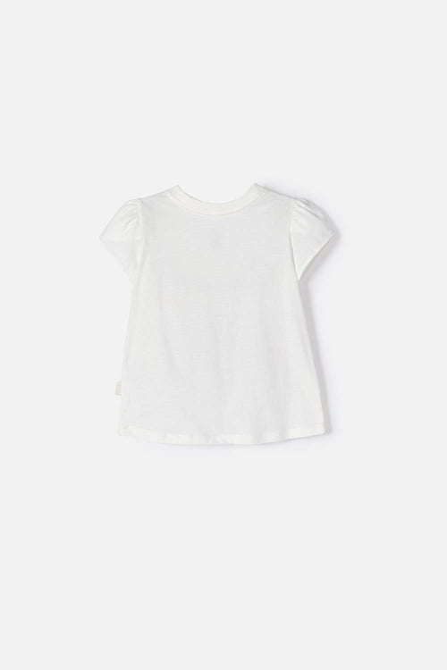 POLERA DE PEPPA PIG MARFIL ESTAMPADA EN FRENTE PARA NIÑA 2T A 5T