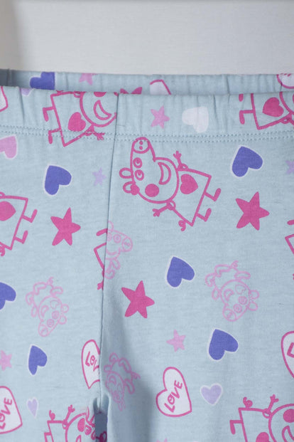 PIJAMA DE PEPPA PIG MULTICOLOR DE CAMISETA MANGA CORTA PARA NIÑA 2T A 5T