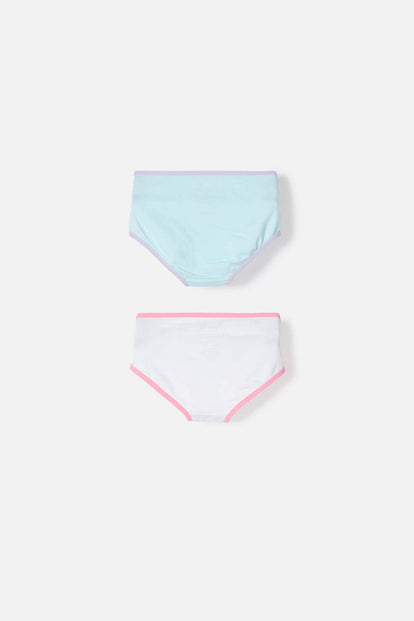 PACK X2 PANTIES DE PEPPA PIG AZUL Y BLANCO NIÑA 2T A 5T