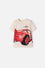POLERA DE CARS MANGA CORTA ALMENDRA PARA NIÑO 2T A 6T