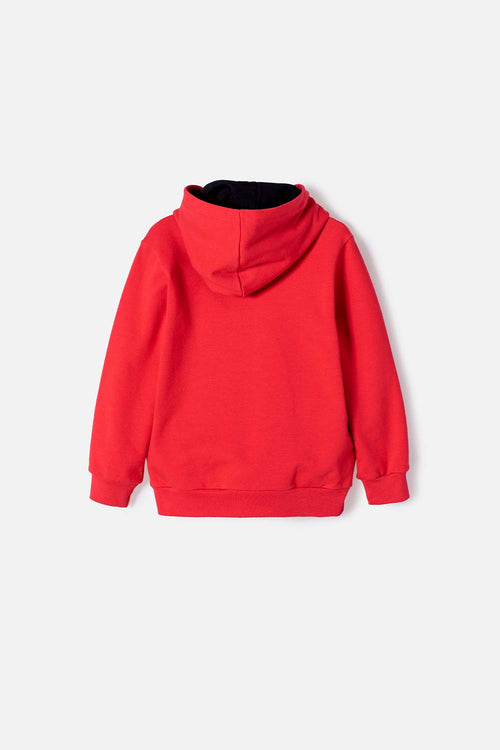 POLERÓN DE CARS CON CAPUCHA ROJO PARA NIÑO 2T A 6T