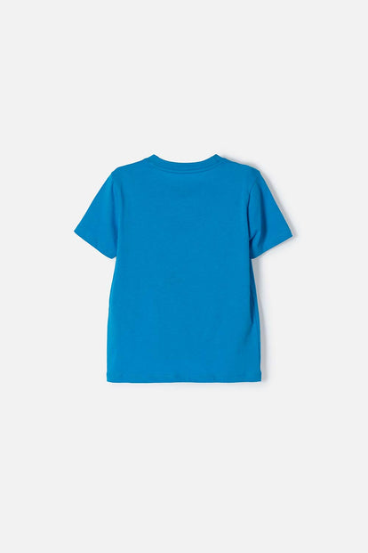 POLERA DE STITCH MANGA CORTA AZUL PARA NIÑA 2T A 5T