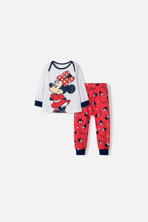 PIJAMA DE MINNIE MOUSE CON PANTALÓN LARGO MULTICOLOR PARA BEBÉ NIÑA