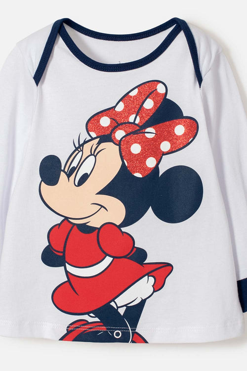 PIJAMA DE MINNIE MOUSE CON PANTALÓN LARGO MULTICOLOR PARA BEBÉ NIÑA