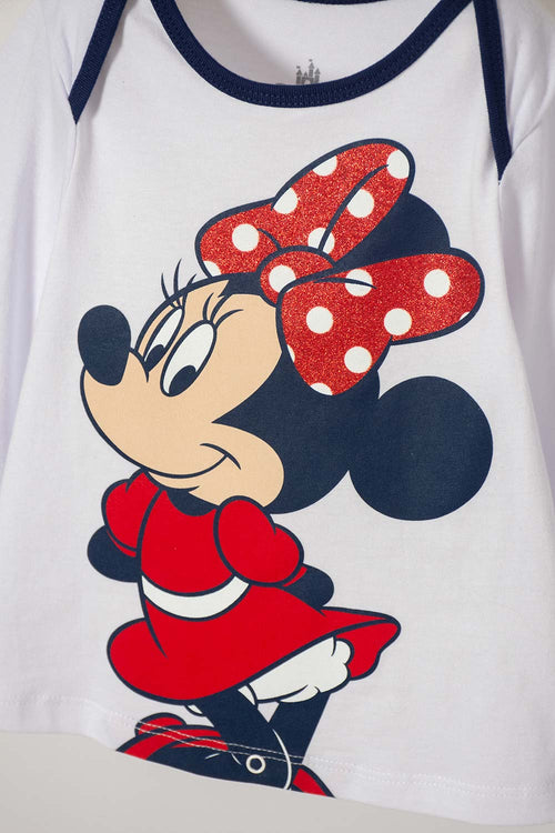 PIJAMA DE MINNIE MOUSE CON PANTALÓN LARGO MULTICOLOR PARA BEBÉ NIÑA