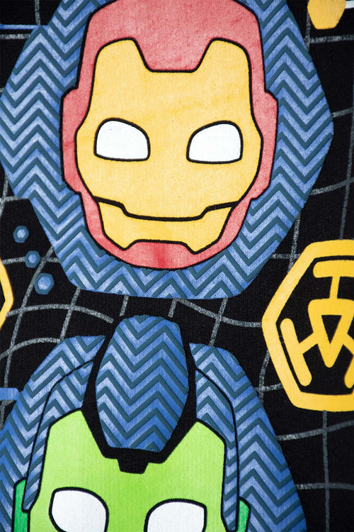 POLERON DE IRONMAN CERRADO NEGRO PARA NIÑO 2T A 5T