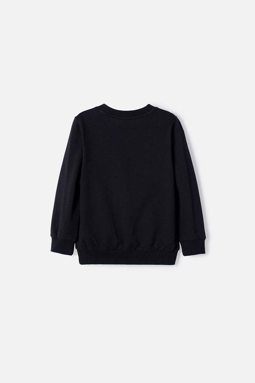 POLERON DE IRONMAN CERRADO NEGRO PARA NIÑO 2T A 5T