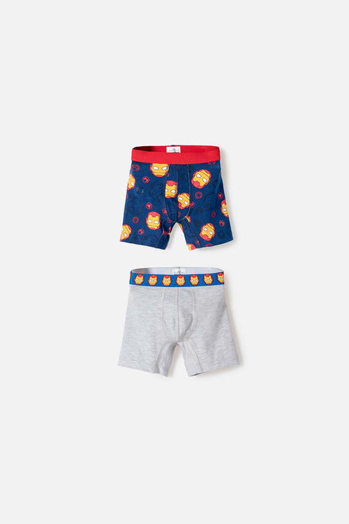 PACK X2 BOXER DE IRONMAN MULTICOLOR PARA NIÑO 2T A 5T