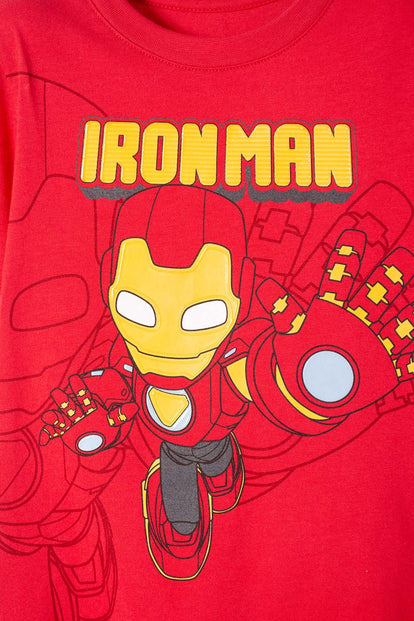 CONJUNTO DE IRONMAN CON PANTALÓN LARGO MULTICOLOR PARA NIÑO 2T A 5T