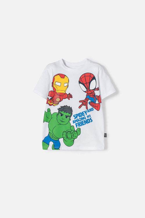 POLERA DE SPIDEY AND HIS AMAZING FRIENDS BLANCO PARA NIÑO 2T A 6T