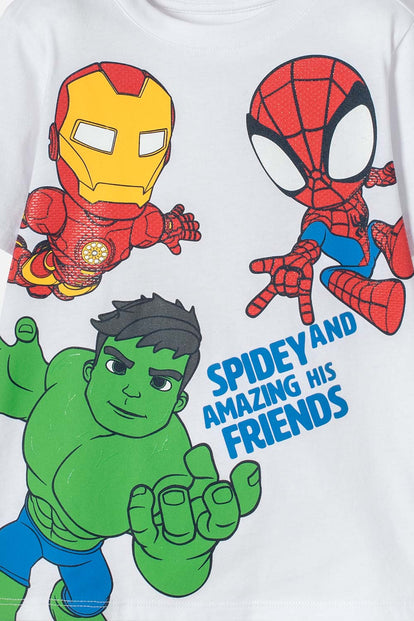 POLERA DE SPIDEY AND HIS AMAZING FRIENDS BLANCO PARA NIÑO 2T A 6T